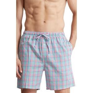 Polo Ralph Lauren Mens Sleep Shorts Blue Red Green Gingham Plaid Boxer Small